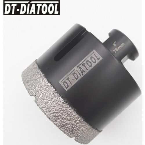 1pc Dia 3"/ 76MM Vacuum Brazed Diamond Dry Drilling Bits 5/8-11 thread Hole Saw Drill Core Bits for Ceramic Tile Marble Granite