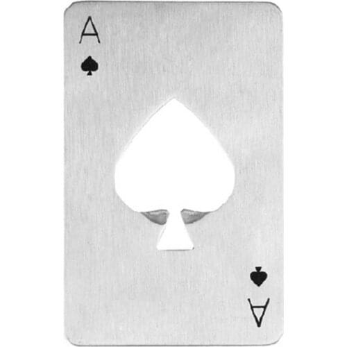 1pc Creative Poker Shaped Bottle Can Opener Stainless Steel Credit Card Size Casino Bottle Opener Abrelatas Abrebotellas