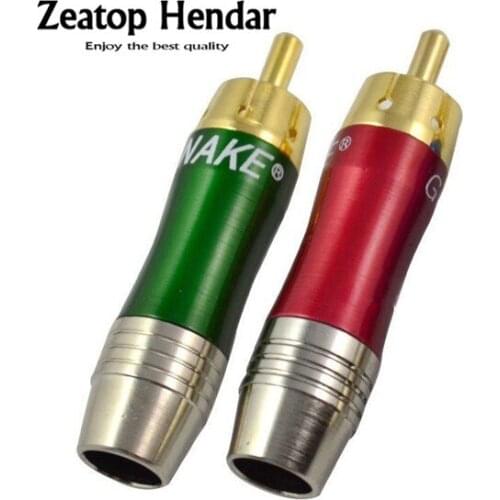 10PCS RCA male plug Audio Video Adapter Connector Red Green Blue Color Gold Plated