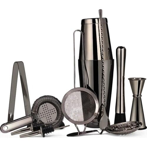11 Piece Bartender Kit Cocktail Boston Shaker Barware Set Includes 28 and 18 OZ 2020 Top Seller Cocktail Shaker Bar Set