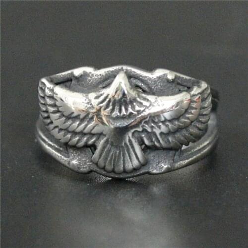 3pc/lot Newest Design Flying Eagle Ring 316L Stainless Steel Biker Style Cool Eagle Ring
