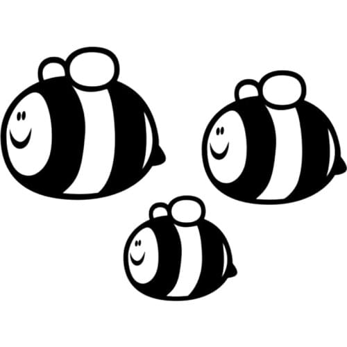 16*11.7cm Car Stickers New Style Hot 3 BEES vinyl decal sticker Personality Style Creative Stickers Jdm