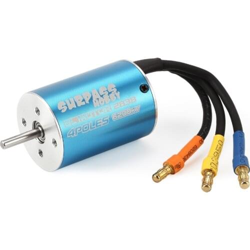 SURPASSHOBBY 2838 6200KV 4.5T 3.175mm Brushless Motor for 1/10 RC Remote Control Car Parts DIY Spare Parts Accessories