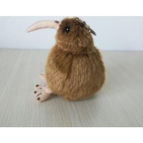 About 13cm cartoon brown kiwi bird plush toy New Zealand national bird key chain soft doll birthday gift b0747
