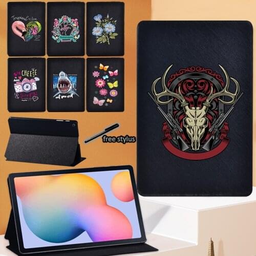 Tablet Case For Samsung Galaxy Tab S6 Lite 10.4 Inch 2020 P615 SM-P610 SM-P615 Cute Cartoon Series Leather + Stylus