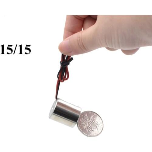 D15mm*H15mm Suction 2.5KG DC 12V 24V Current Degauss Electric Magnet Magnetic Solenoid Sucker Electromagnet Powerful Rare Earth