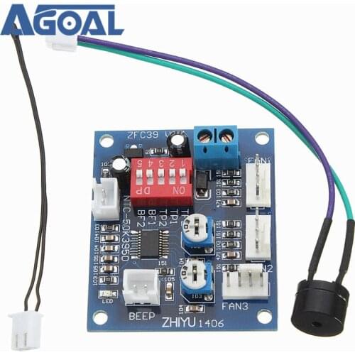 DC 12V Four Wire 4 wire Thermostat PWM Fan Speed Controller Module Free Shipping