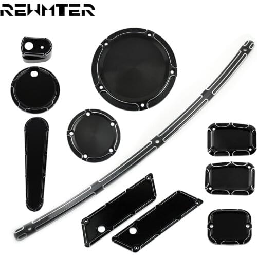 Derby Timer Saddlebag Latches Cover Windshield Trim Master Cylinder Cover Fuel Tank Door Dash Track Insert For Harley Touring