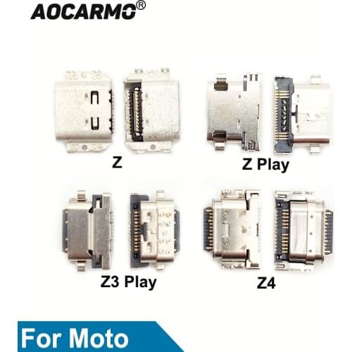 Aocarmo USB Charging Port Connector Charger Plug Dock For Moto Motorola Z/Z Play/Z3 Play/Z4 XT1650-05 XT1635