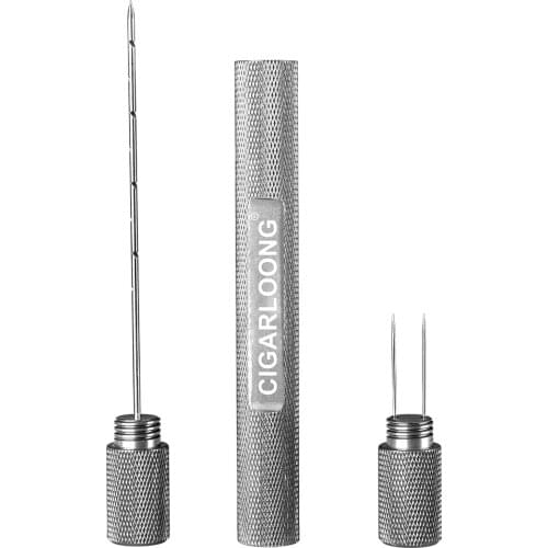 CIGARLOONG Cigar Pass Needle Portable Stainless Steel Loose Cigarette Needle Drilled Cigar Accessories Tool CLR-0004