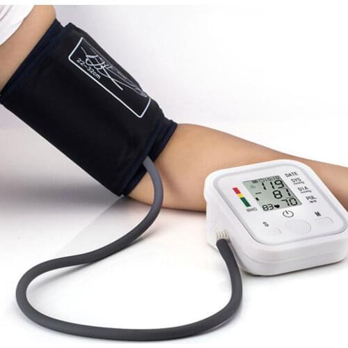 Electronic Blood Pressure Monitor Digital Arm Blood Pressure Monitor Heart Beat Rate Pulse Meter Sphygmomanometer Pulsometer
