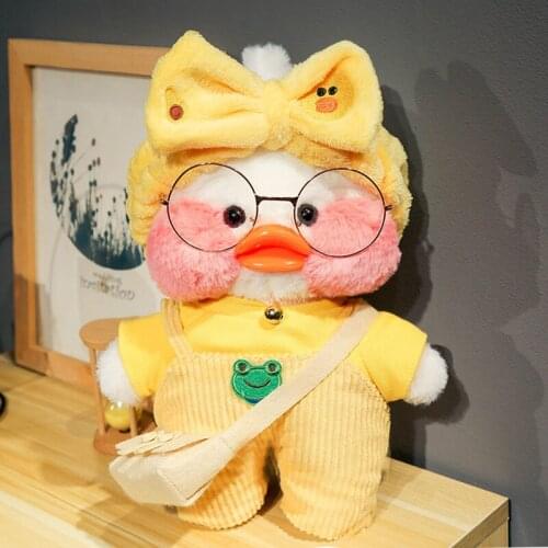 30cm Kawaii Duck Plush Toy Stuffed Plush LaLafanfan Cafe Duck Toys Popular Birthday Gifts Toys for Girls Kids