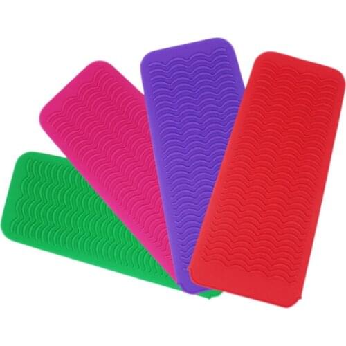 Hair Styling Tool For Curling Iron Hair Straightener Multi-function Non-slip Flat Iron Silicone Heat Resistant Travel Mat Pouch