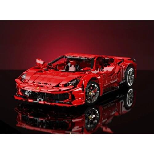 K BOX Technic MOC 10304 3380Pcs Italian Super Racing Car 458 Model Building Blocks Bricks Toys for kids christmas gift C61042