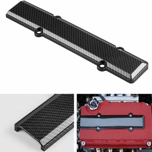 CF Valve Spark Plug Cover Carbon Fiber Look Valve Cover Spark Plug Insert For Honda VTEC B18 B16 B Series 1PC Auto Accessories