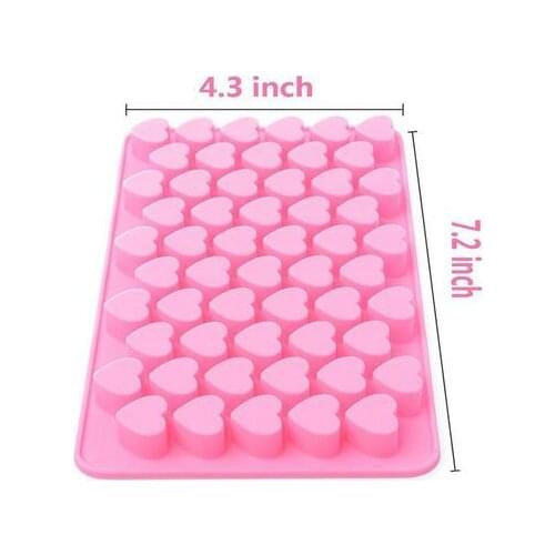Mini Heart Shape Silicone Ice Cube / Chocolate Mold Pink M-HG011