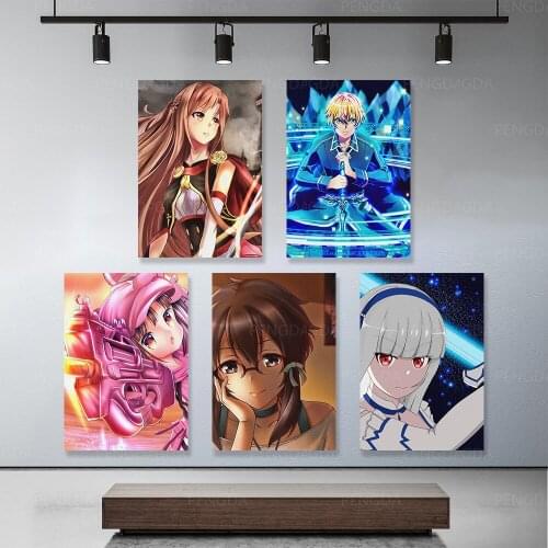 Prints HD Pictures Framework Anime Character Canvas Painting Modular Posters Modern for Living Room Decoration Home Wall Artwork