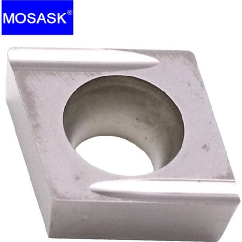 MOSASK CCGT 10pcs CCGT06 09-U ZN90 CNC Lathe Cutting Tool Cermet Fine Steel Processing Turning Tungsten Carbide Inserts