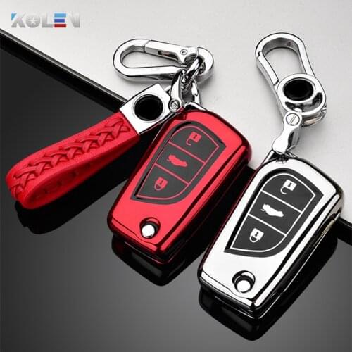 Soft TPU Car Remote Key Case Cover Shell Fob For Toyota Corolla Reiz Auris Avensis Verso Yaris Aygo Rav4 Scion TC IM Accessories