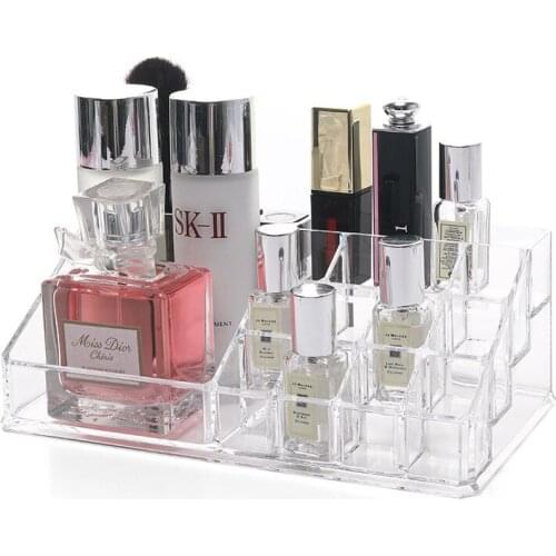 New Clear Acrylic Makeup Organizer Cosmetic Storage Box Desktop Lipstick Makeup Brushes Holder Case Jewelry Cosmetic Box