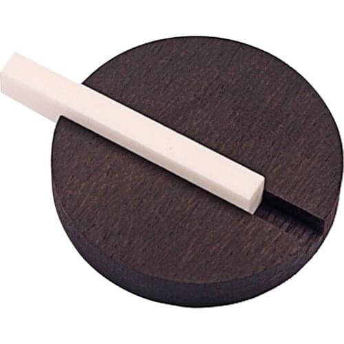 Deck Saddle In Pre-Slotted Bone + Bridge In Rosewood For 3-String Guitar