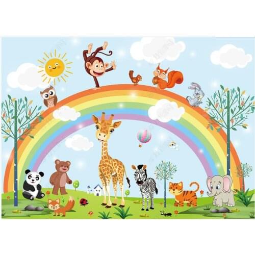 Custom photo wallpaper for walls 3 d Cartoon murals Cartoon animal children room background wall papers painting decoration