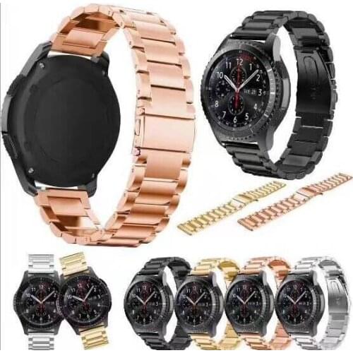 Stainless Steel band huawei GT 2E honor magic Vivo watch bracelet pebble time Amazfit GTR2 Pop Ticwatch E S S2 strap 18 20 22mm