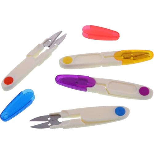 Sewing Scissors Plastic Handle Safety Scissor DIY Supplies Thread Embroidery Cross Stitch Cutter Scissor Tool Sew Accessories