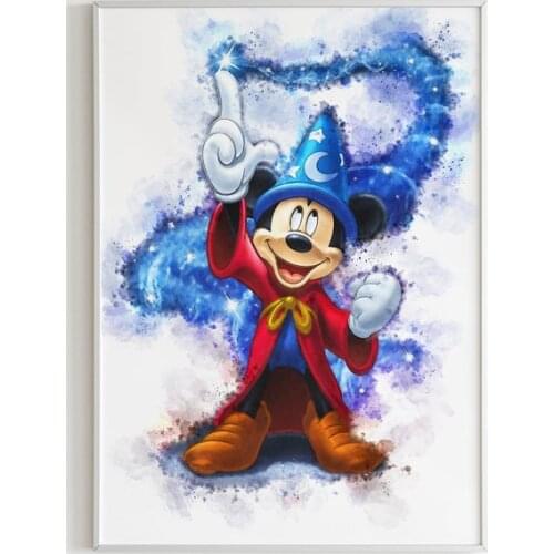 Self-adhesive Wall Stickers Fantasia Watercolor Printable Art Nordic Poster Print Wall Art Picture Modern Living Room Decor