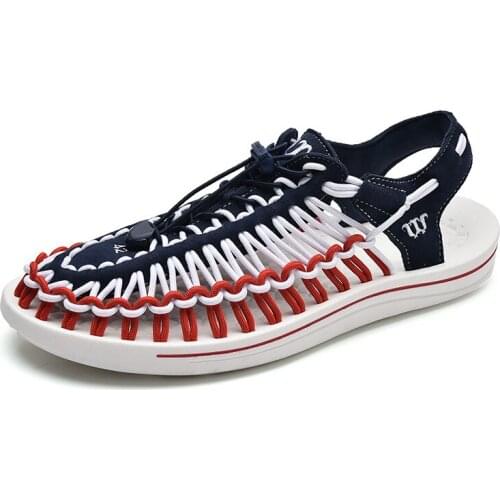 2020 Summer Big Size 47 Men Sandals Fashion Handmade Weaving Design Breathable Casual Beach Shoes Outdoor Sandals For Men
