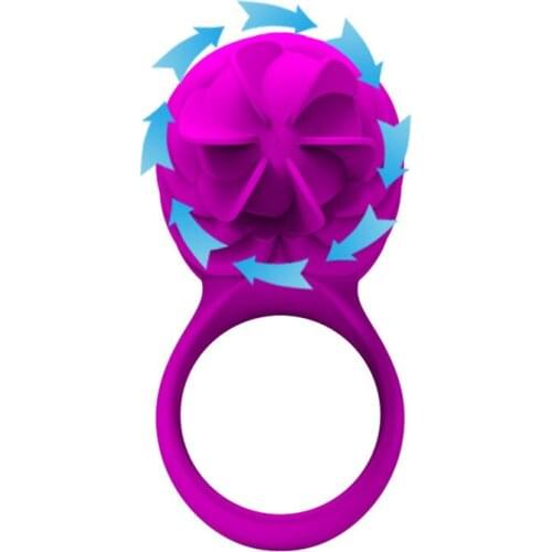 PRETTY LOVE Silicone 3-function rotations vibrator Penis Ring Rechargeable Clitoral Stimulation Cock Ring Sex toys for Couples