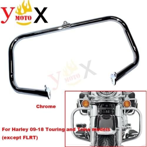 Touring Engine Guard Buffer Bumper Highway Crash Bar For Harley Street Glide FLHX CVO FLHXSE FLHXS Tri Glide FLHTCUTG 2009-2018