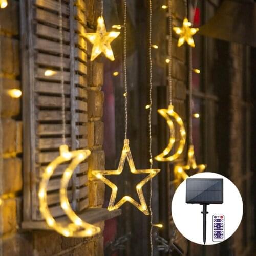 Solar String Lights Outdoor Courtyard Garden Waterproof Christmas Day Decoration Remote Control String Lights