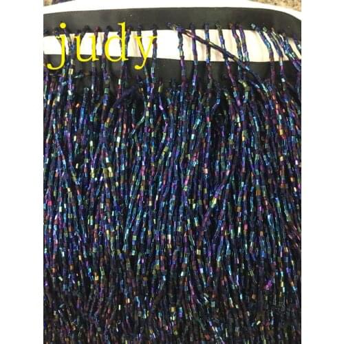 Tassels stock tassel 10yards/bag ym314# 10 cm colored interval colored tassel stock for sawing dress fringe trim