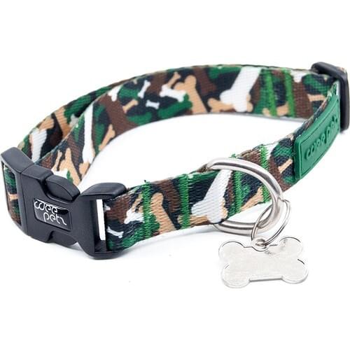 Weepetz Green Camo Collar Dog Neck Collar Xsmall