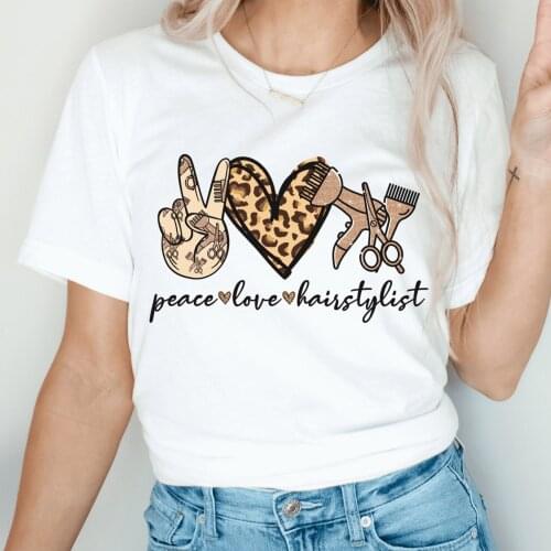 Harajuku Top Women T-shirt Casual Ladies Basic O-collar Short Sleeved Love Your Hair Print Women T-shirt Girl,Drop Ship