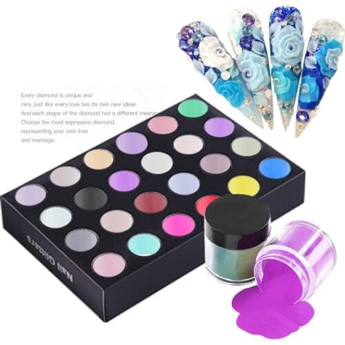 1 Set Powder Crystal Powder Nail Extension Builder Dipping Powder Nail Art Carving Decoration For Manicure acrylic nail products