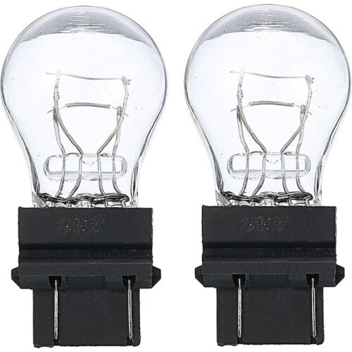 2pcs 12V Dual Filament P27 7W 3157 Amber Tail Brake Backup Reverse Light Turn Signal Lamp Bulb For Jeep Compass Grand Cherokee