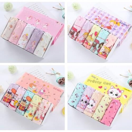 2 Pcs/Lot Children Underwear Cotton Cartoon Kids Underpants Breathable Panties For Girls Soft Elastic Boys Briefs Boxers Shorts