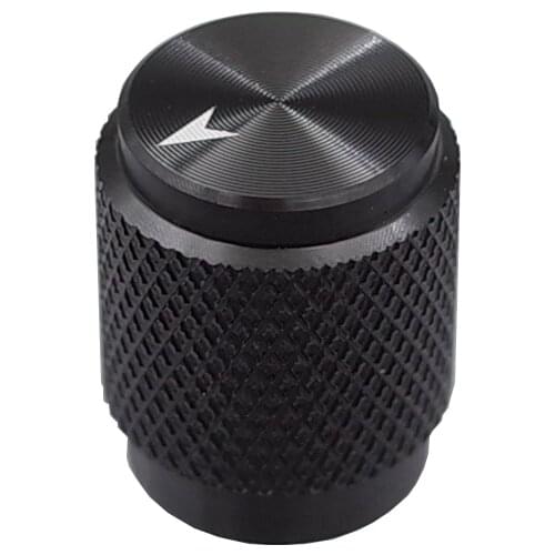 3Pcs Black Aluminum 12.5*16mm Rotating Knob Cap Hole Diameter 6.35mm For Adjustment Control