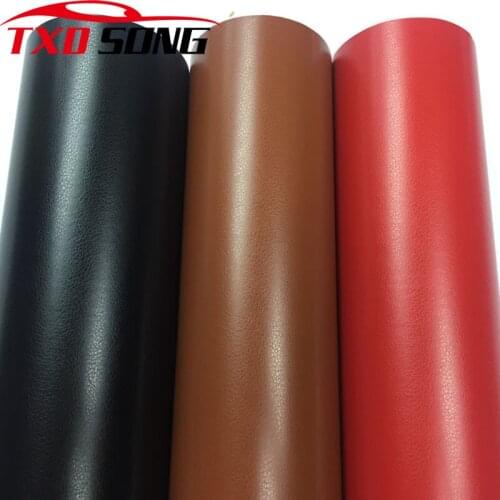 3D PVC DIY Car Styling Interior Dashboard Sticker Black Leather Texture Trim Vinyl Wrap Sheet Film Sticker 10/20/30/40/50X152CM