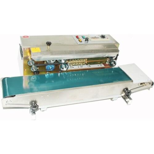 Free shipping High quality 220V FR-900 Continuous Automatic Plastic Bag Sealing Machine aluminum foil package machine