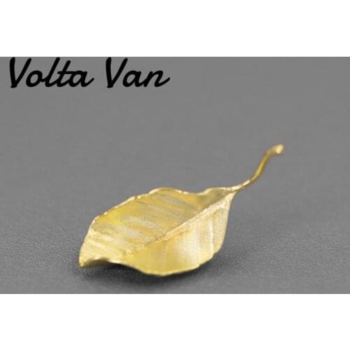 Volta Van Elegant Brooches 925 Sterling Silver 2021 New Fine Jewelry Autumn Leaves Classic Concise Silver Brooch Original Design