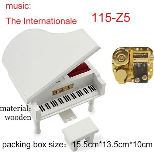 Wooden The Internationale Music Box Mechanism wind up Musical Box Gift For students team friends grandfather new year gift