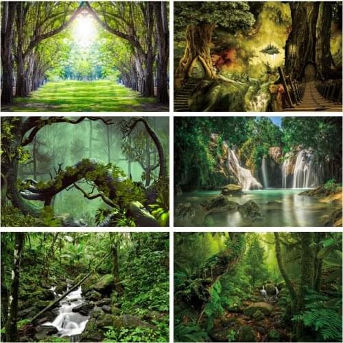Nature Scenery Jungle for photo shoot Photography Backdrops pond Photo Booth Background Studio Party Backdrop