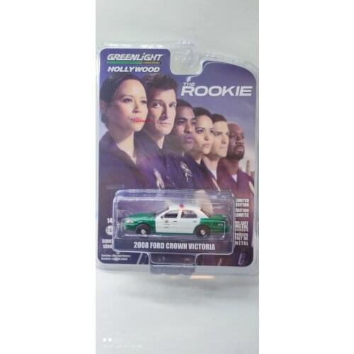 GREENLIGHT 1:64 2008 Ford Crown Police car interceptor -LAPD THE ROOKIE Collect die-cast metal car models