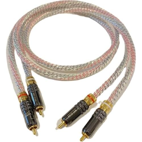 HIFi Audio Line Valhalla RCA Cable with Gold Plated WBT Plug 16Awg