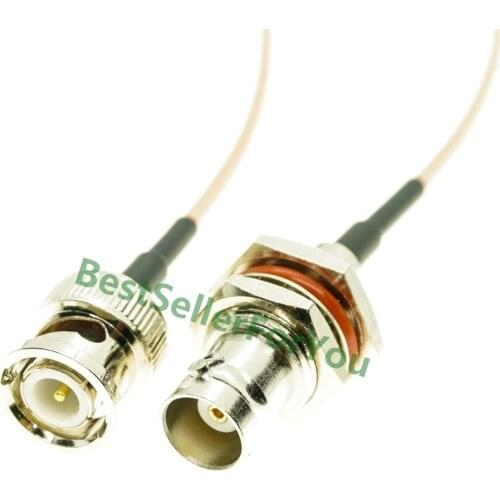 RG316 Cable BNC Male to BNC Bulkhead Female 50-Ohm Coax Low Loss RF