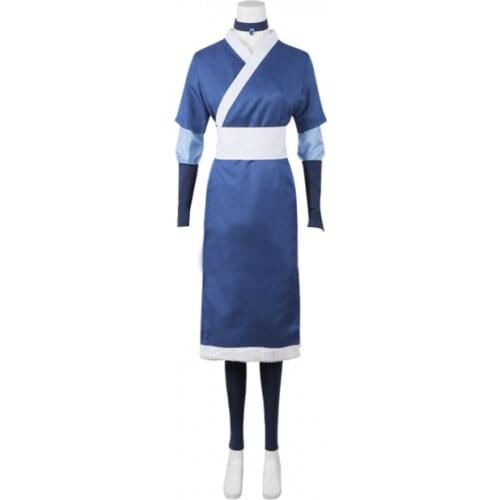 Avatar Korra Katara Cosplay Costume New Edition Cosplay Costume Avatar Blue Uniform Suit Custom Made L320