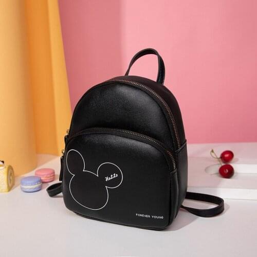 Disney Mickey Mouse New Simple Childrens Multifunctional Schoolbag Mickey Fashion All-match Girl Work Dating Bag
